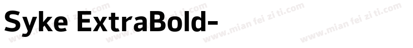 Syke ExtraBold字体转换